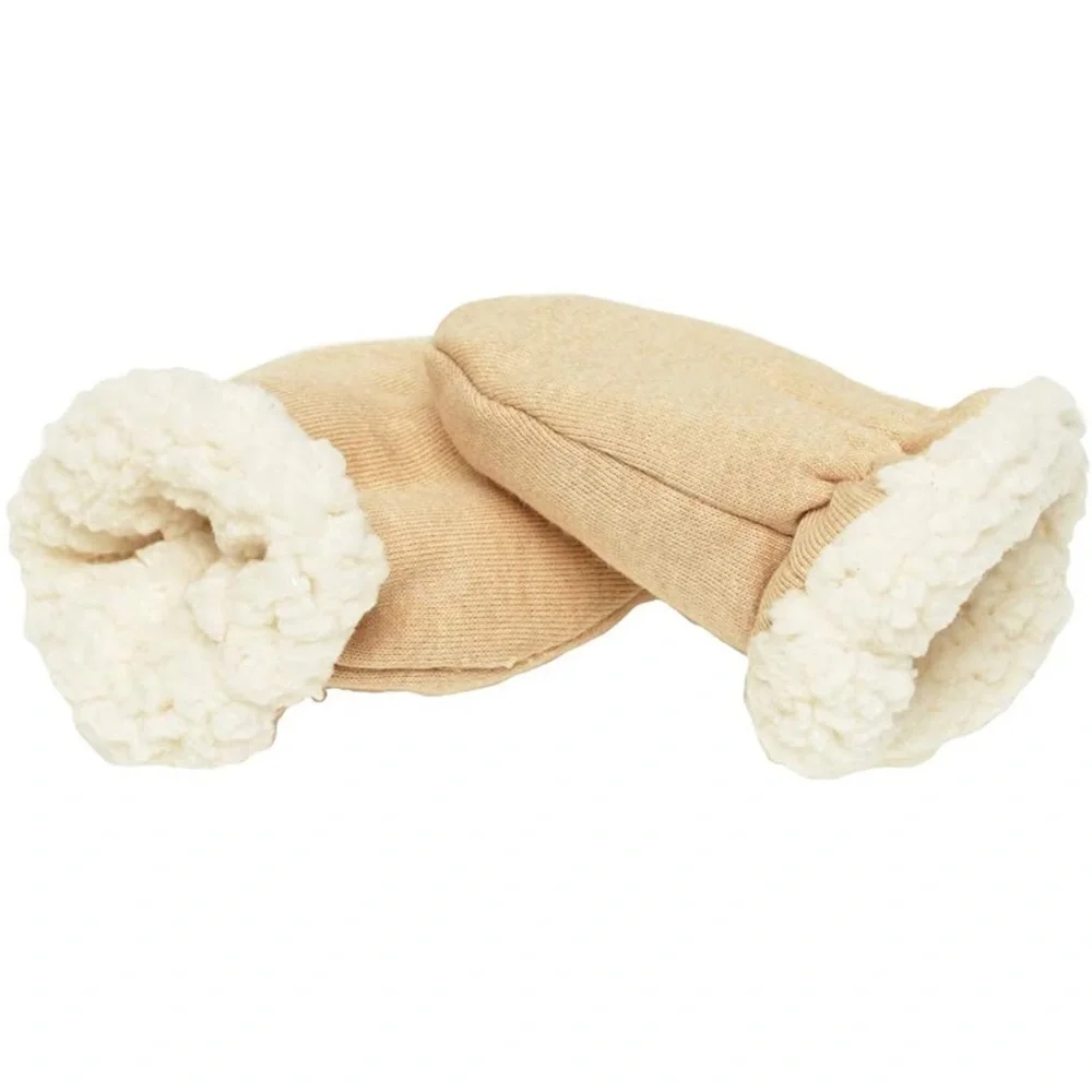 Paladoo Baby Mittens and Hat Sherpa Lined Fleece for Winter 0-6 mo NWT Organic